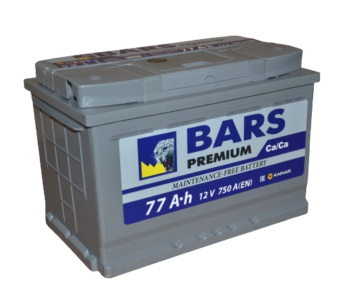 Аккумулятор Bars Premium 77 Ah 750 А 