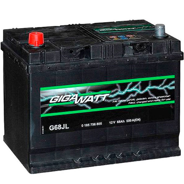 Аккумулятор Gigawatt 68Ah "+  -" (568405)