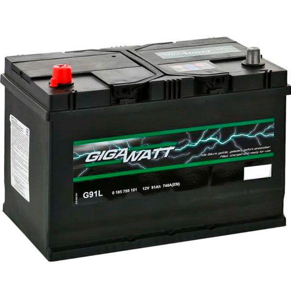 Аккумулятор Gigawatt 91Ah "+  -" (591401)