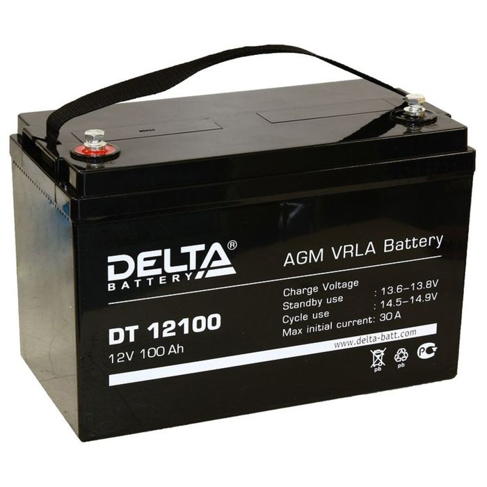 Аккумуляторная батарея Delta 100 Ач 12 Вольт DT 12100 в Алматы - цены ...