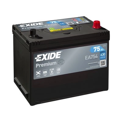 Аккумулятор автомобильный Exide EA 754 75 Ач (- +) 