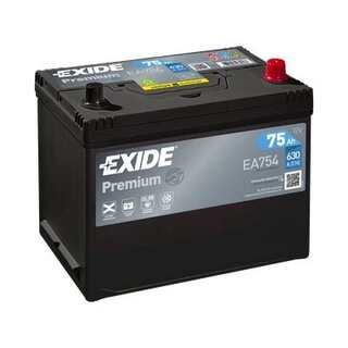 Аккумулятор автомобильный Exide EA 754 75 Ач (- +) 