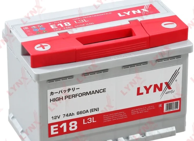 Аккумулятор Lynxauto E18 L3L 278х175х190 мм 74Ah +/-  - фото 2