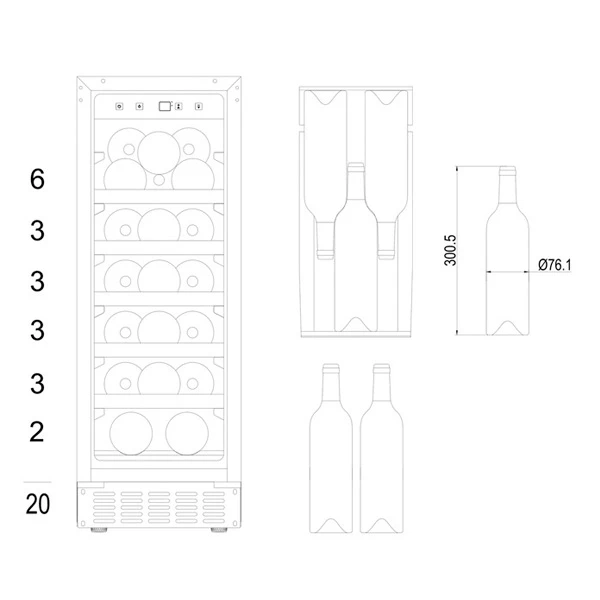 Винный шкаф Hansa FWC30201B - фото 3