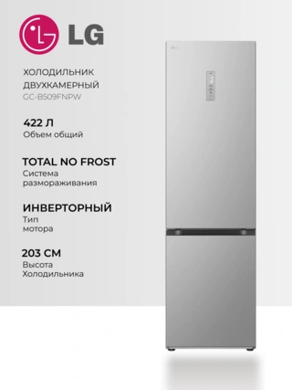 Холодильник LG GC-B509FNPW - фото 2