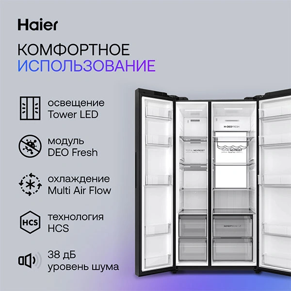 Комплект Холодильник Haier HRF-600DP7ERU + Микроволновая печь Haier HMG-DG207BA TD0045532 HRF-600DP7ERU - фото 9