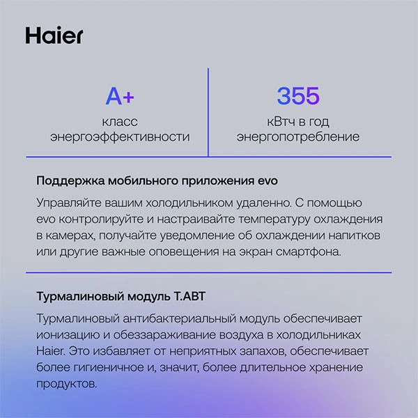 Комплект Холодильник Haier A4F637COMVU1 + Микроволновая печь Haier HMB-DG208SA TD0045262 - фото 13