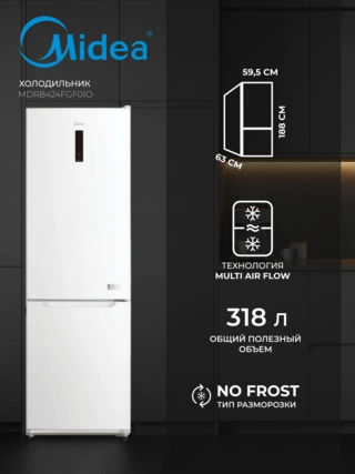 Холодильник Midea MDRB424FGF01O - фото 2