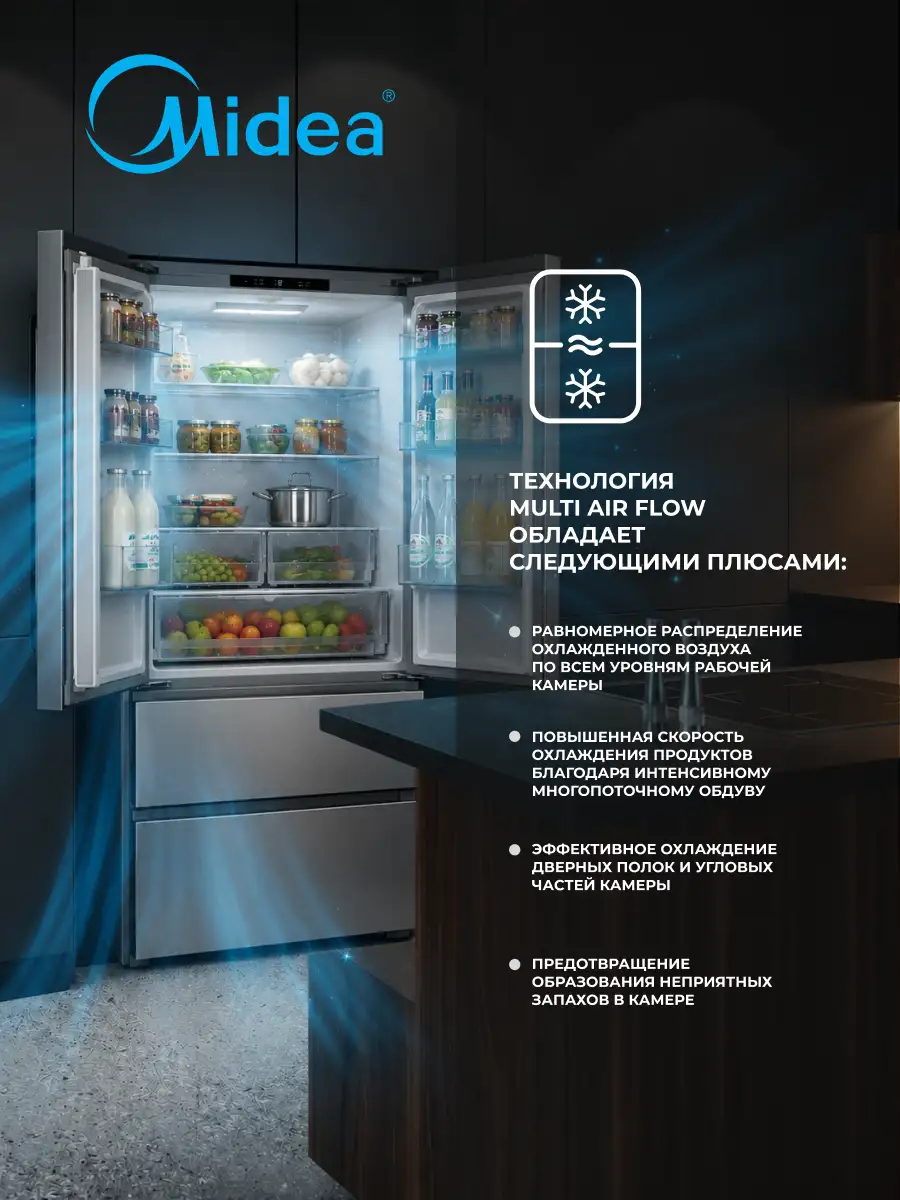 Холодильник Midea MDRF692MIE46 - фото 4