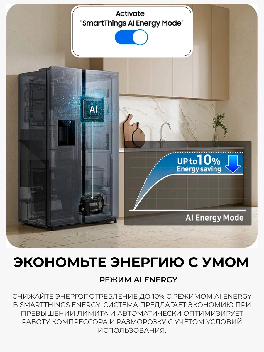 Samsung тоңазытқышы RS80F65M1WWT - фото 4