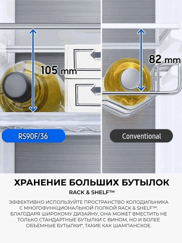Холодильник Samsung RS80F65J1FWT - фото 14