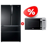 Комплект Холодильник Haier HB25FSNAAARU + Микроволновая печь Haier HMB-DM208SA 