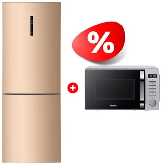 Жиынтық Haier тоңазытқышы C4F744CGG + Haier микротолқынды пеші HMB-DM208SA 