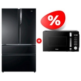 Комплект Холодильник Haier HB25FSNAAARU + СВЧ-печь Haier HMB-DM208BA 