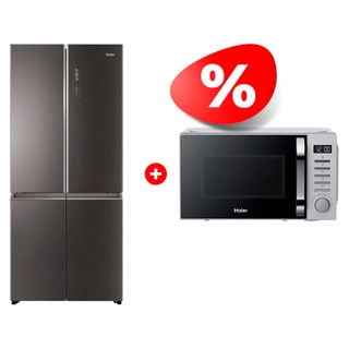 Комплект Холодильник Haier HTF-508DGS7RU + Микроволновая печь Haier HMB-DM208SA 