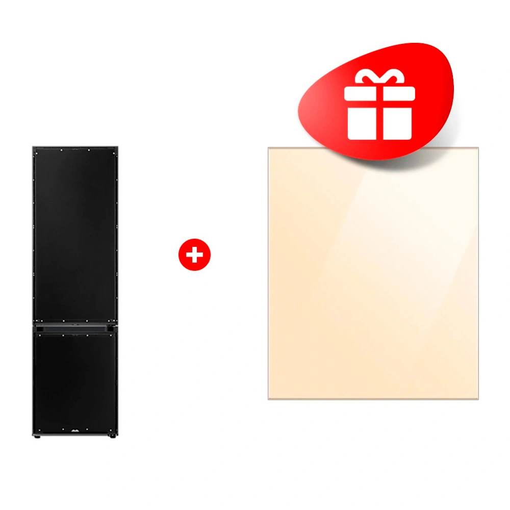 Комплект Холодильник Samsung RB38C7B6DAP/WT + Декоративная панель для холодильника / ваниль RA-B23EBB18GM 
