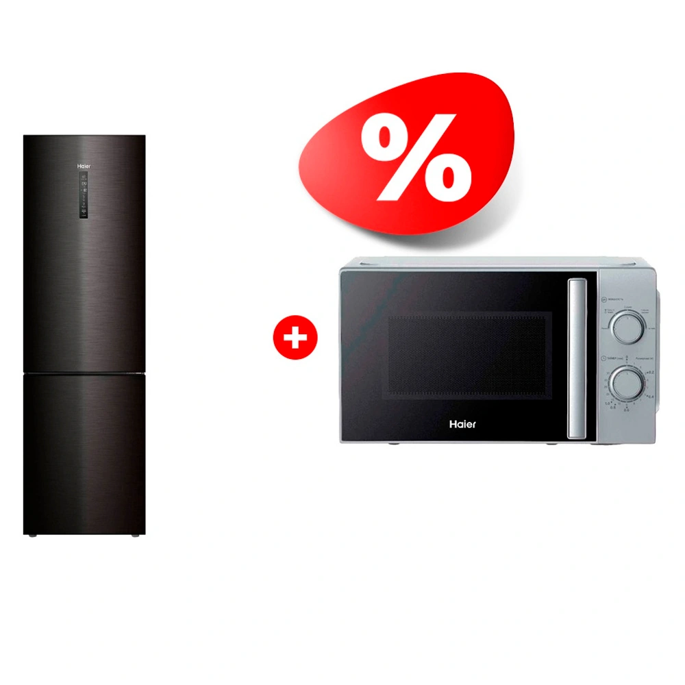 Жиынтық Haier тоңазытқышы C4F740CBXGU1 + Haier микротолқынды пеші HMB-MM207SA 