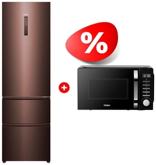 Комплект Холодильник Haier A4F739CLBGU1 + СВЧ-печь Haier HMB-DM208BA 