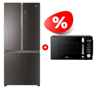 Комплект Холодильник Haier HTF-508DGS7RU + СВЧ-печь Haier HMB-DM208BA 