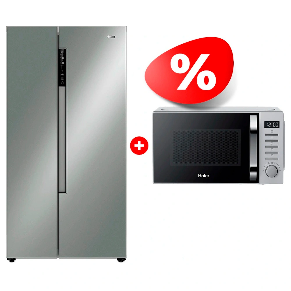Комплект Холодильник Haier HRF-522DS6RU + Микроволновая печь Haier HMB-DM208SA 
