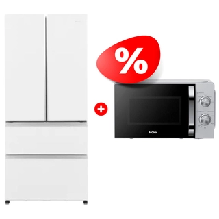 Жиынтық Haier тоңазытқышы HB18FGWAAARU + Haier микротолқынды пеші HMB-MM208SA 