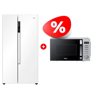 Жиынтық Haier тоңазытқышы HRF-522DW6RU + Haier микротолқынды пеші HMB-DM208SA 