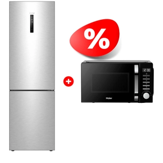 Комплект Холодильник Haier C4F640CXU1 + СВЧ-печь Haier HMB-DM208BA 
