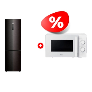 Жиынтық Haier тоңазытқышы C4F740CBXGU1 + Haier микротолқынды пеші HMB-MM207WA 