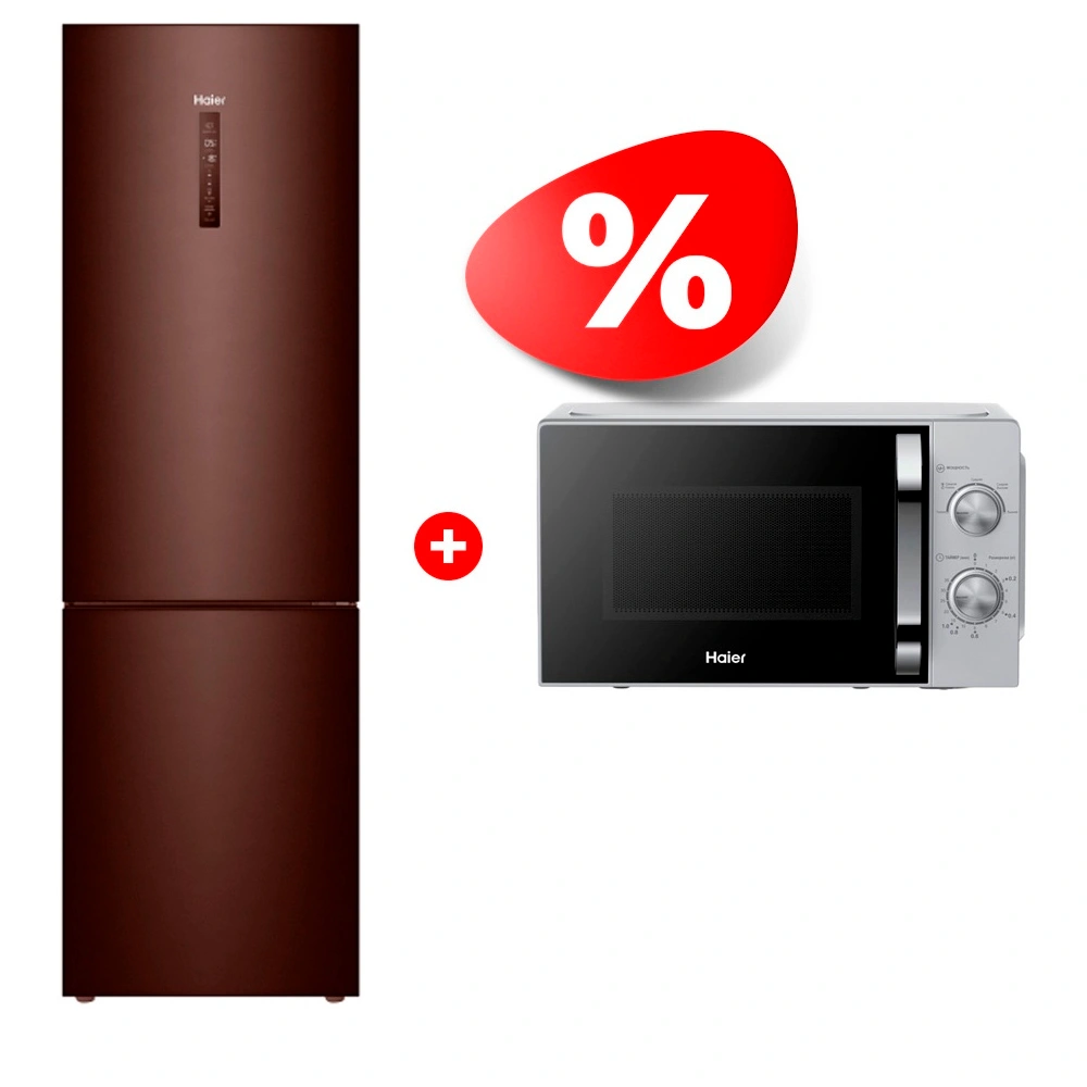 Жиынтық Haier тоңазытқышы C4F740CLBGU1 + Haier микротолқынды пеші HMB-MM208SA 