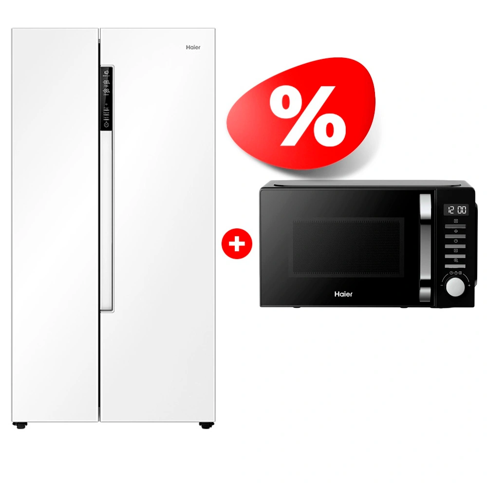 Комплект Холодильник Haier HRF-522DW6RU + СВЧ-печь Haier HMB-DM208BA 