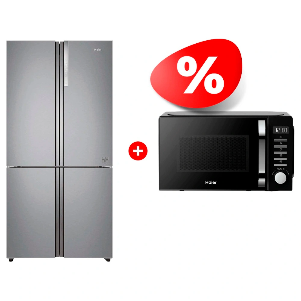 Жиынтық Haier тоңазытқышы HTF-610DM7RU + Haier микротолқынды пеші HMB-DM208BA 