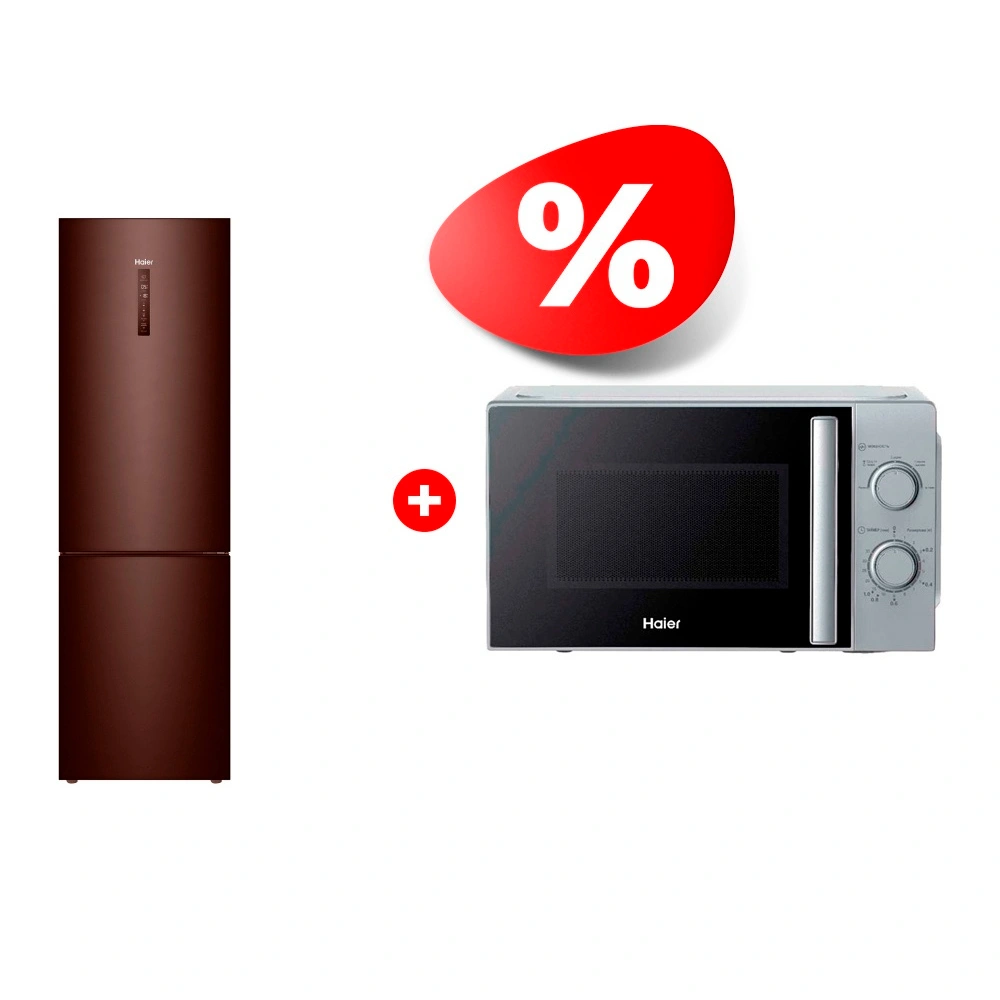 Комплект Холодильник Haier C4F740CLBGU1 + СВЧ-печь Haier HMB-MM207SA 
