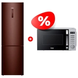 Комплект Холодильник Haier C4F740CLBGU1 + Микроволновая печь Haier HMB-DM208SA 