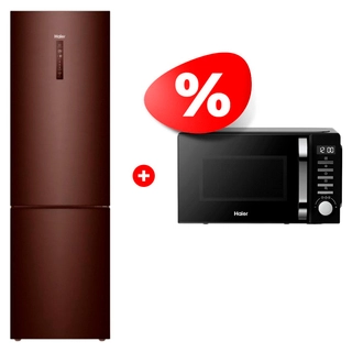 Жиынтық Haier тоңазытқышы C4F740CLBGU1 + Haier микротолқынды пеші HMB-DM208BA 