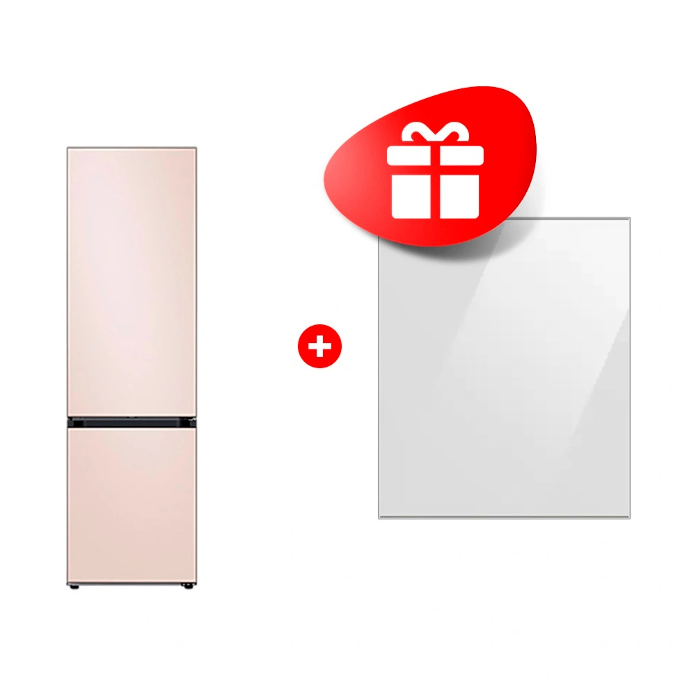 Жиынтық Холодильник Samsung RB38C7B6D39/WT + Сәндік тоңазытқышқа арналған панел / ақ RA-B23EBB12GM 
