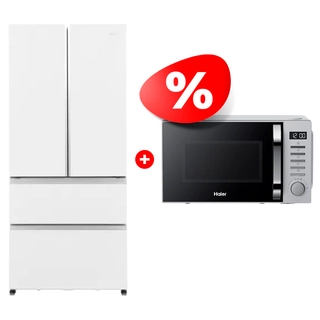 Жиынтық Haier тоңазытқышы HB18FGWAAARU + Haier микротолқынды пеші HMB-DM208SA 