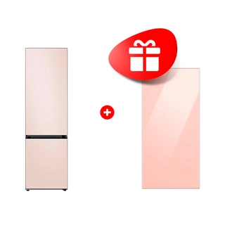 Комплект Холодильник Samsung RB38C7B6D39/WT + Декоративная панель для холодильника / персиковый RA-B23EUT3KGM 
