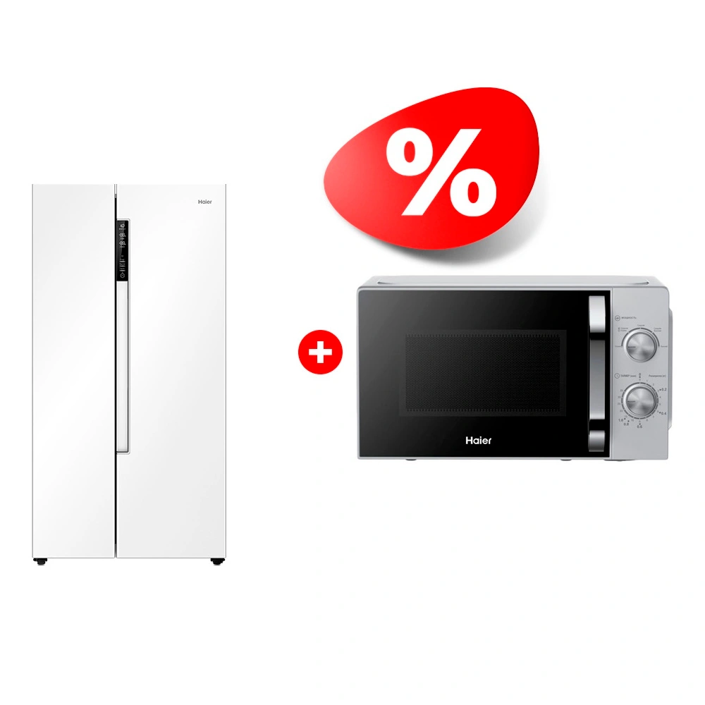 Комплект Холодильник Haier HRF-522DW6RU + СВЧ-печь Haier HMB-MM208SA 