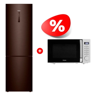 Жиынтық Холодильник Haier C4F740CDBGU1 + Микроволновая печь Haier HMB-DG208SA TD0045262 