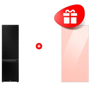 Комплект Холодильник Samsung RB38C7B6DAP/WT + Декоративная панель для холодильника / персиковый RA-B23EUT3KGM