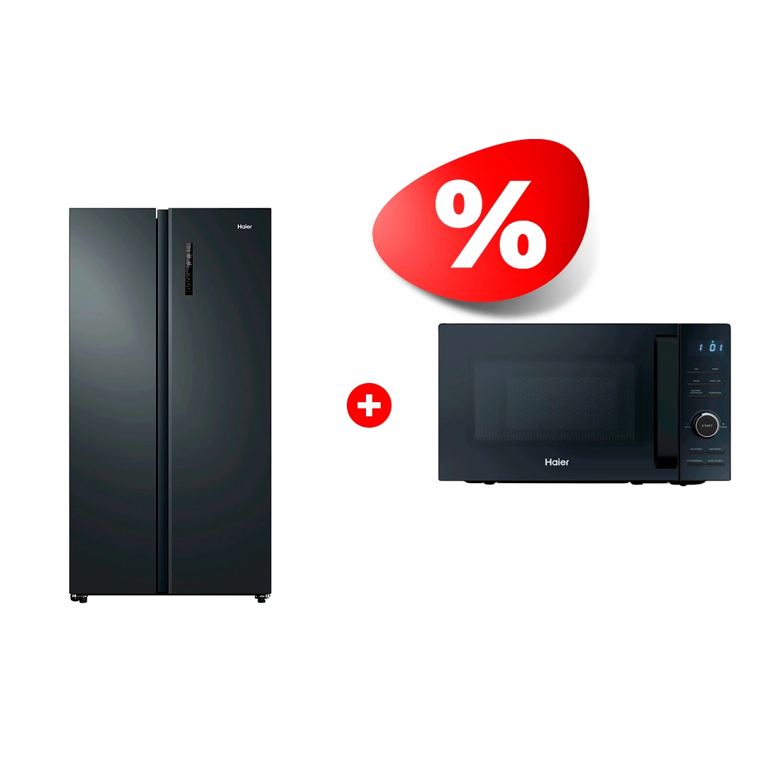 Жиынтық Haier тоңазытқышы HRF-600DB7RU + Haier микротолқынды пеші HMG-DG207BA TD0045532 