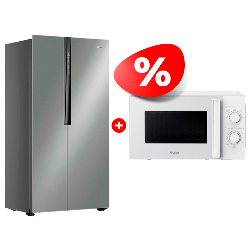 Жиынтық Haier тоңазытқышы HRF-523DS6RU + Haier микротолқынды пеші HMB-MM207WA  - фото 2