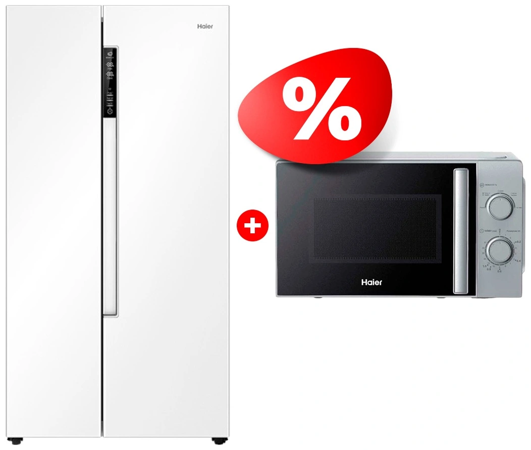 Комплект Холодильник Haier HRF-522DW6RU + СВЧ-печь Haier HMB-MM207SA