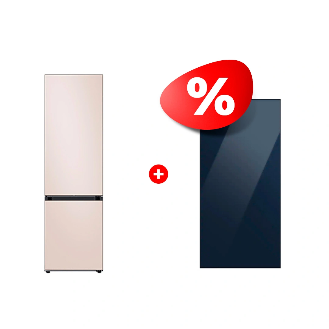 Комплект Холодильник Samsung RB38C7B6D39/WT + Декоративная панель для холодильника / синий RA-B23EUT41GM