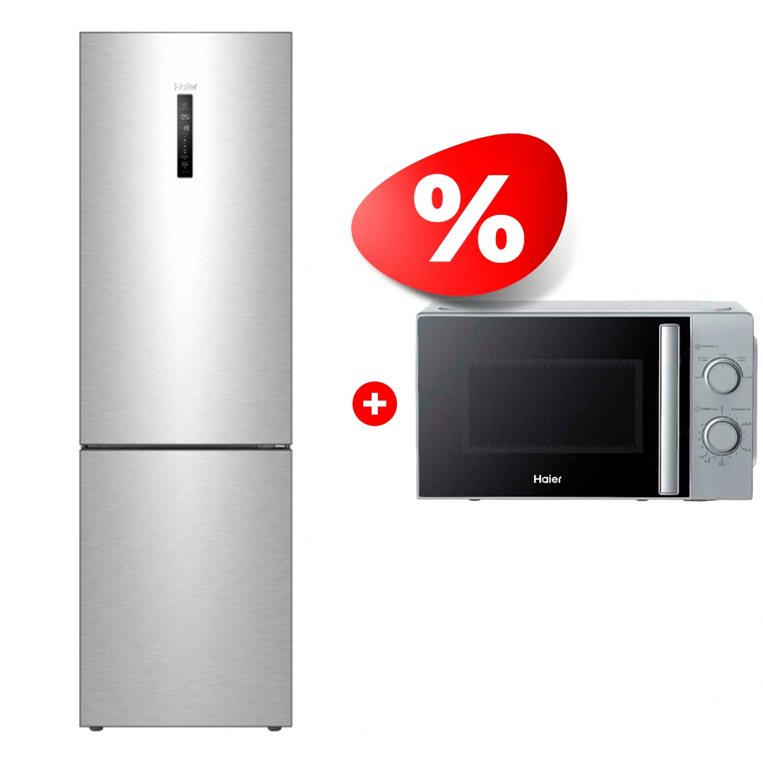 Комплект Холодильник Haier + СВЧ-печь Haier C4F640CXU1 + HMB-MM207SA