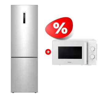 Комплект Холодильник Haier + СВЧ-печь Haier C4F640CXU1 + HMB-MM207WA