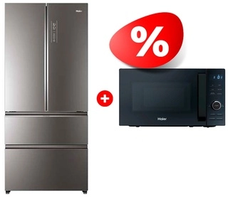 Жиынтық Haier тоңазытқышы HB18FGSAAARU + Haier микротолқынды пеші HMG-DG207BA TD0045532 