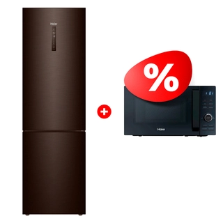 Комплект Холодильник Haier C4F740CDBGU1 + Микроволновая печь Haier HMG-DG207BA TD0045532 