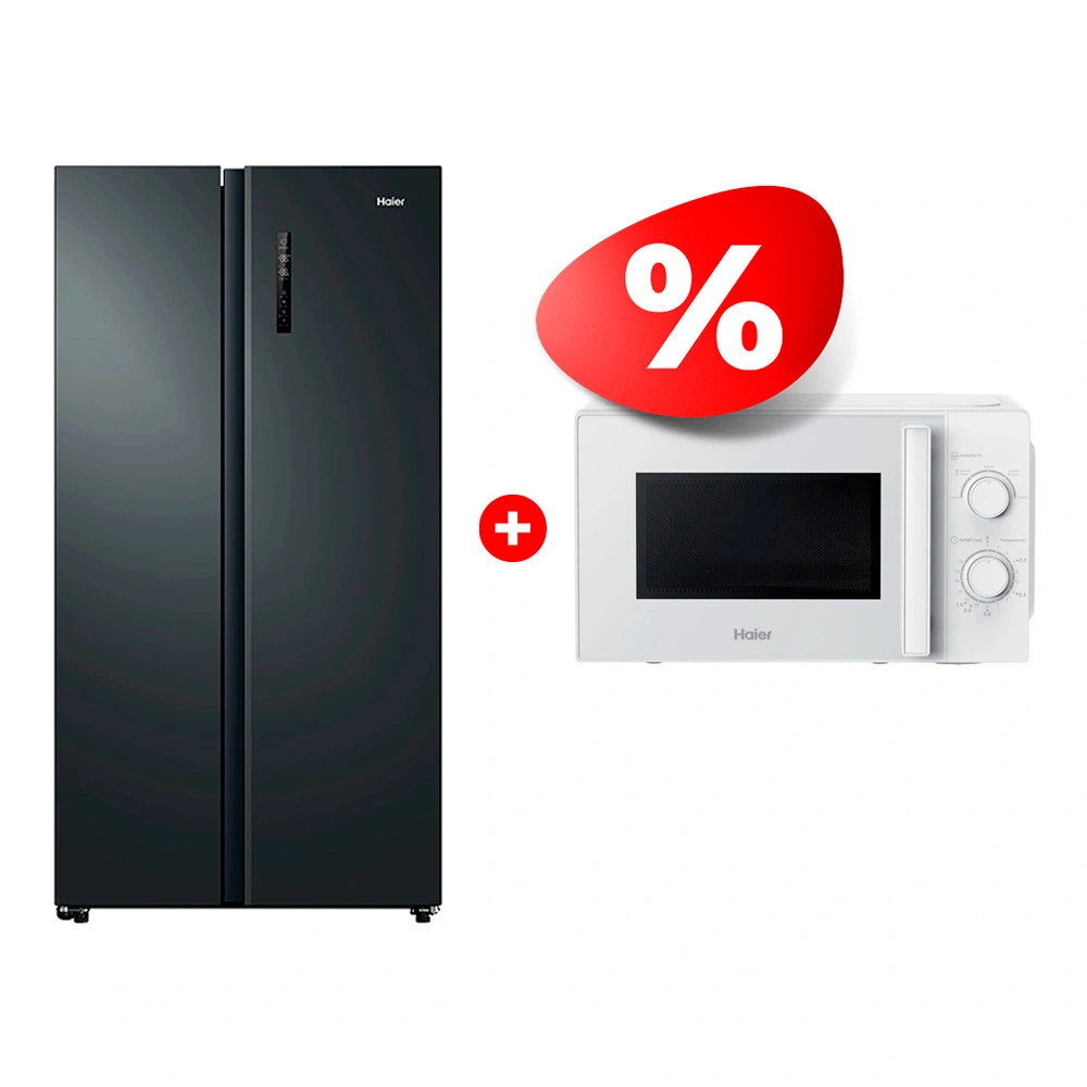 Комплект Холодильник Haier HRF-600DB7RU + СВЧ-печь Haier HMB-MM207WA 