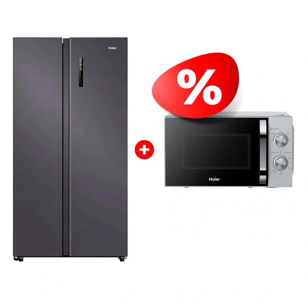Комплект Холодильник Haier HRF-600DM7RU + СВЧ-печь Haier HMB-MM208SA 